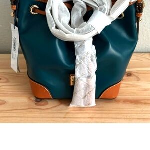Dooney & Bourke Teal and Tan Women's Bag